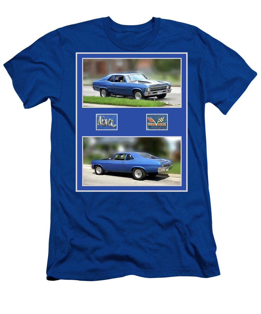 1968 Nova T-Shirt featuring the photograph Chevy Nova Vertical by Leslie Montgomery