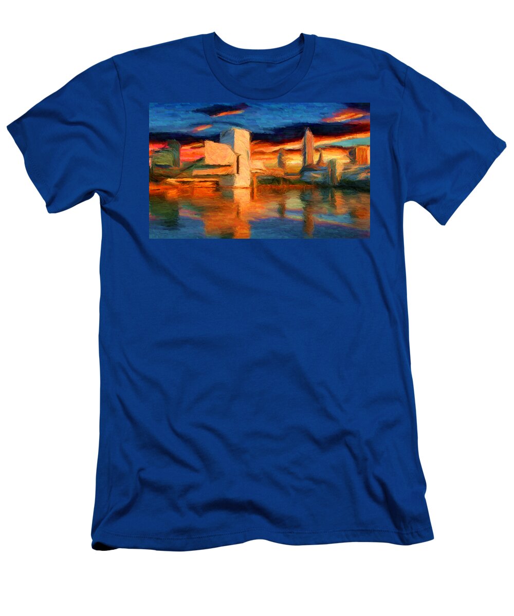 Cleveland T-Shirt featuring the digital art Cleveland 1 by Caito Junqueira