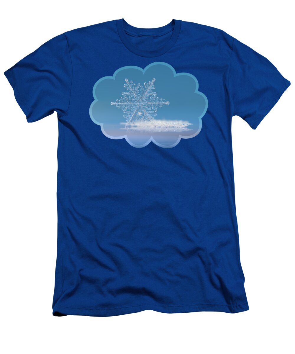 Snowflake T-Shirt featuring the photograph Cloud number nine, panoramic version by Alexey Kljatov