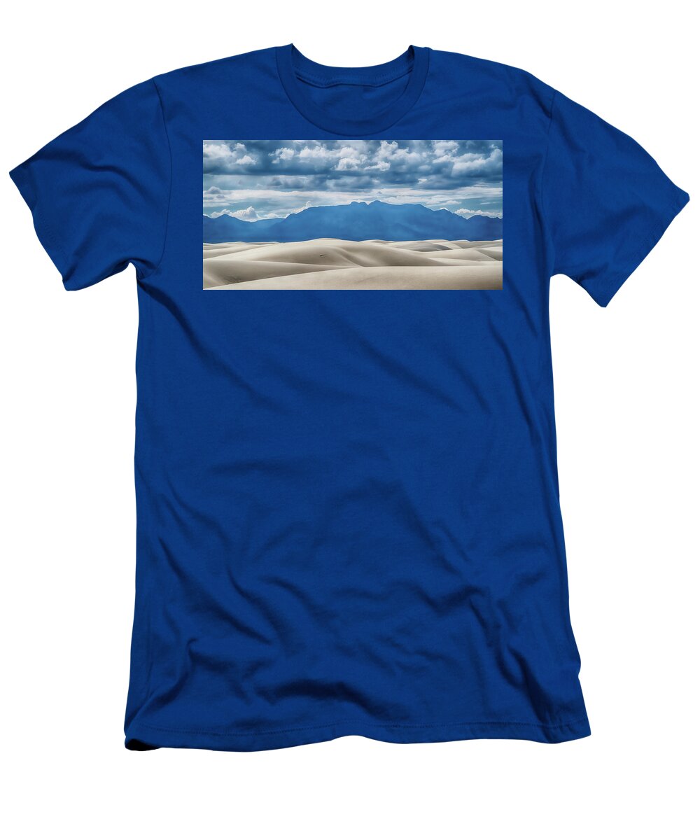 White Sands T-Shirt featuring the photograph Clouds Over White Sands by Guy Shultz
