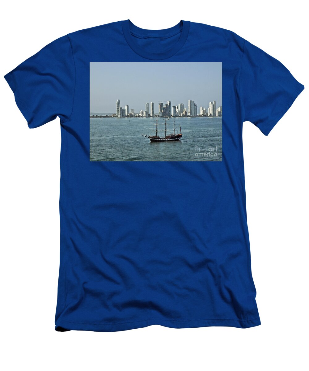 Boat T-Shirt featuring the photograph Colombia032 by Howard Stapleton