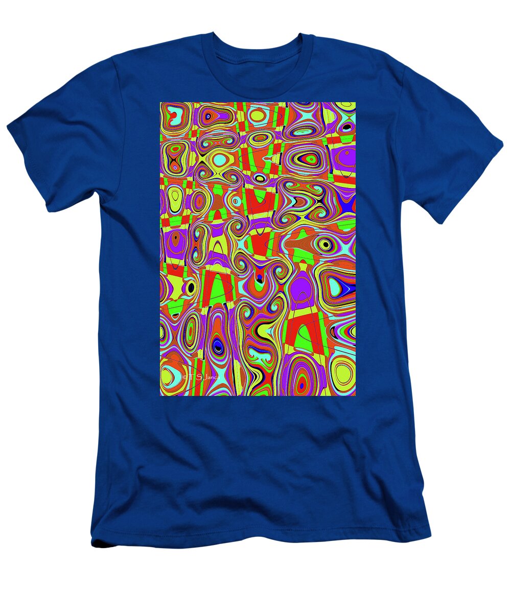 Color Drawing Abstract #10 T-Shirt featuring the digital art Color Drawing Abstract #10 by Tom Janca