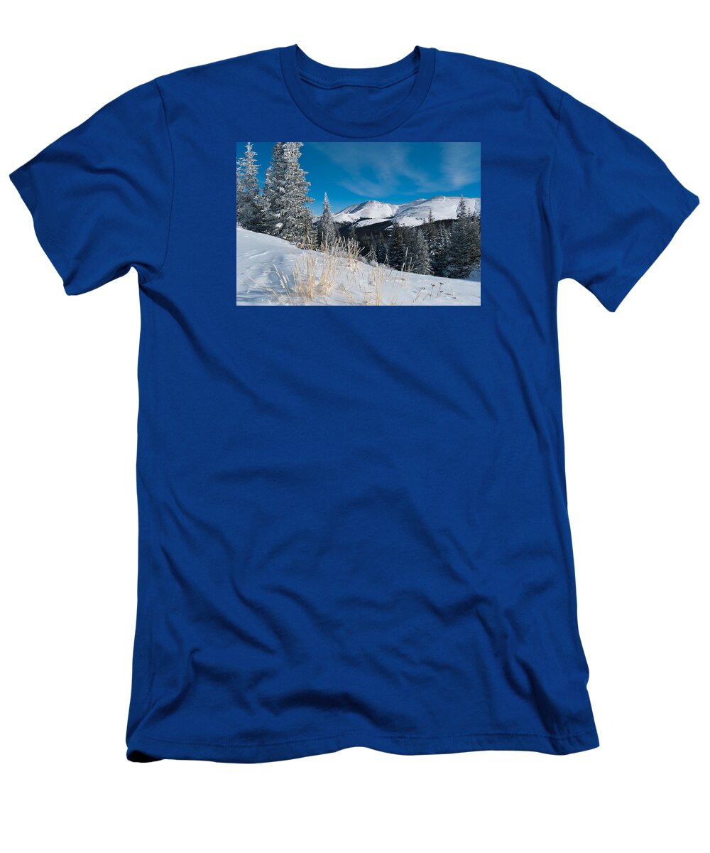 Snow T-Shirt featuring the photograph Colorado Winter Beauty by Cascade Colors