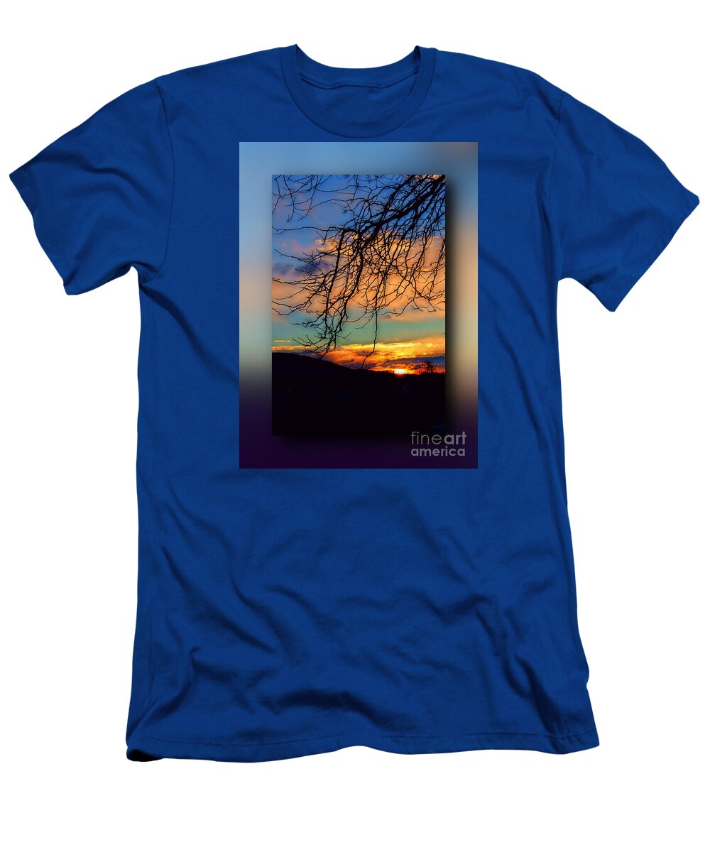 Silhouette T-Shirt featuring the digital art Colors of Morning 2516 by Dan Stone