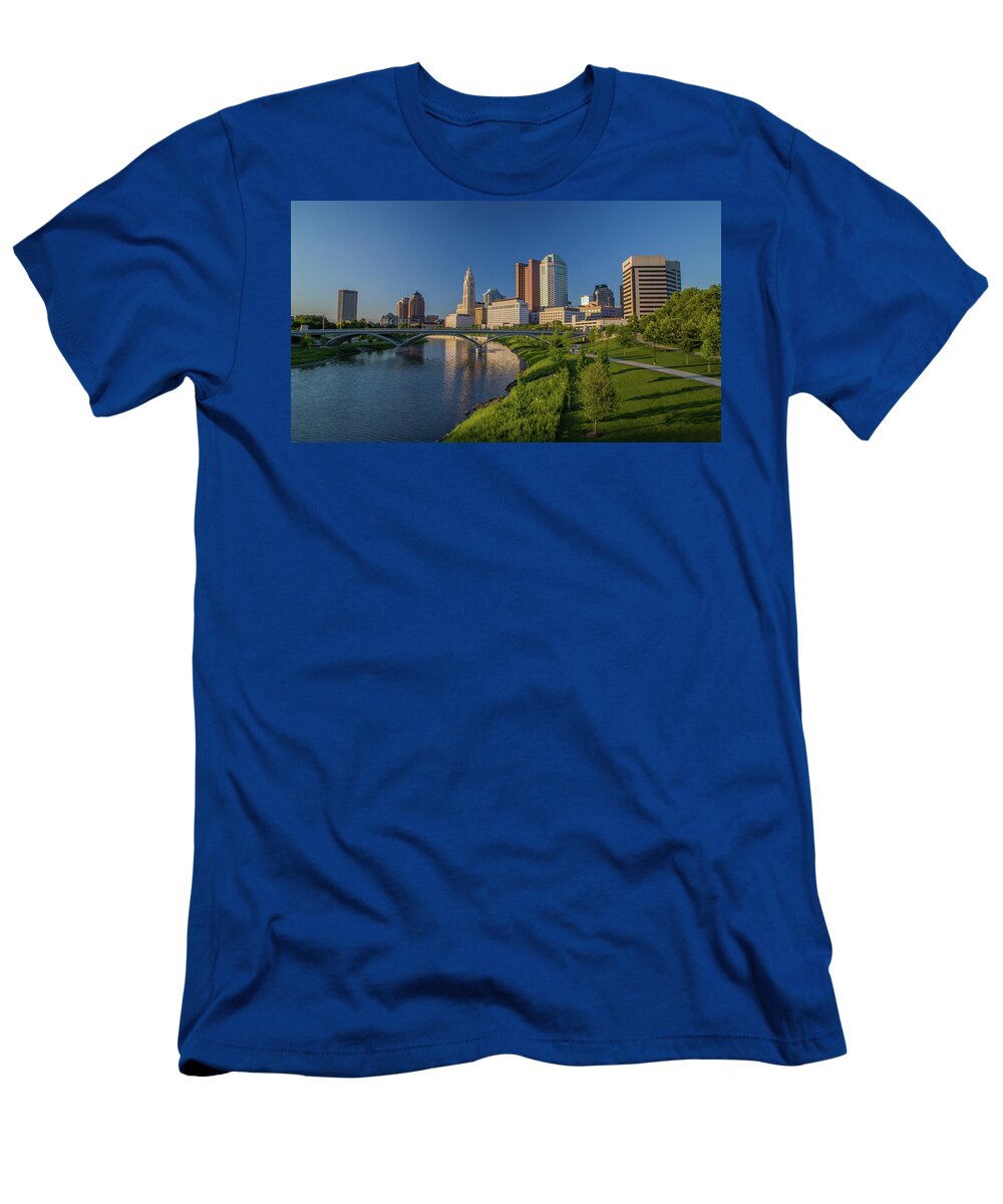 Sunset T-Shirt featuring the photograph Columbus at Sunset by Kevin Craft