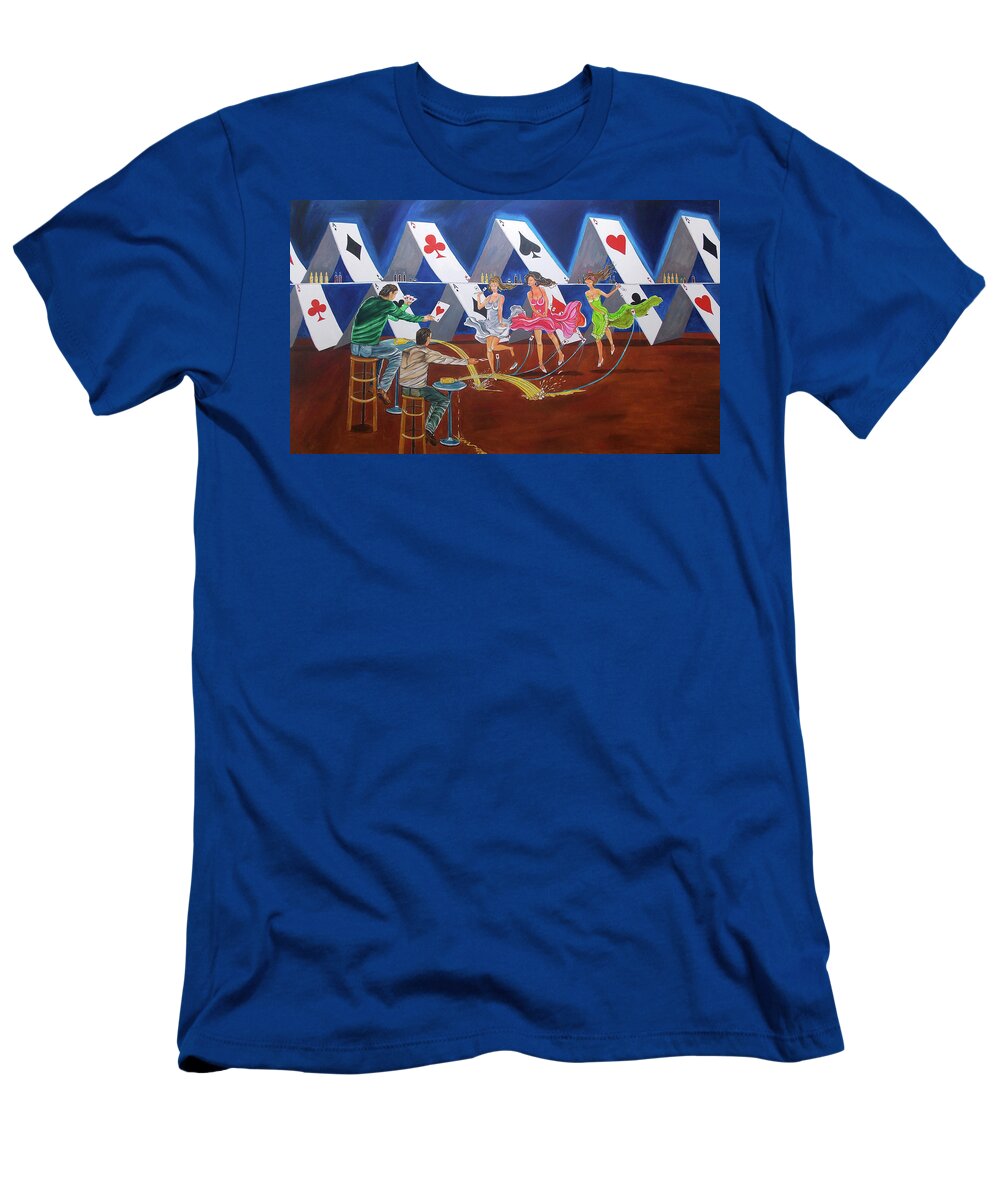 Surreal T-Shirt featuring the painting Comission Work by Lazaro Hurtado