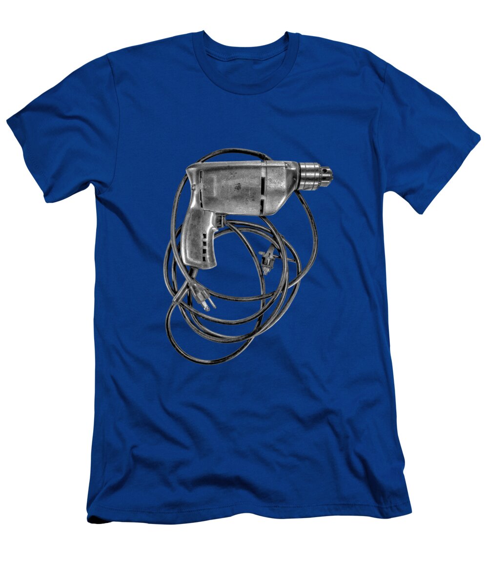 Antique T-Shirt featuring the photograph Craftsman Drill Motor BS BW by YoPedro