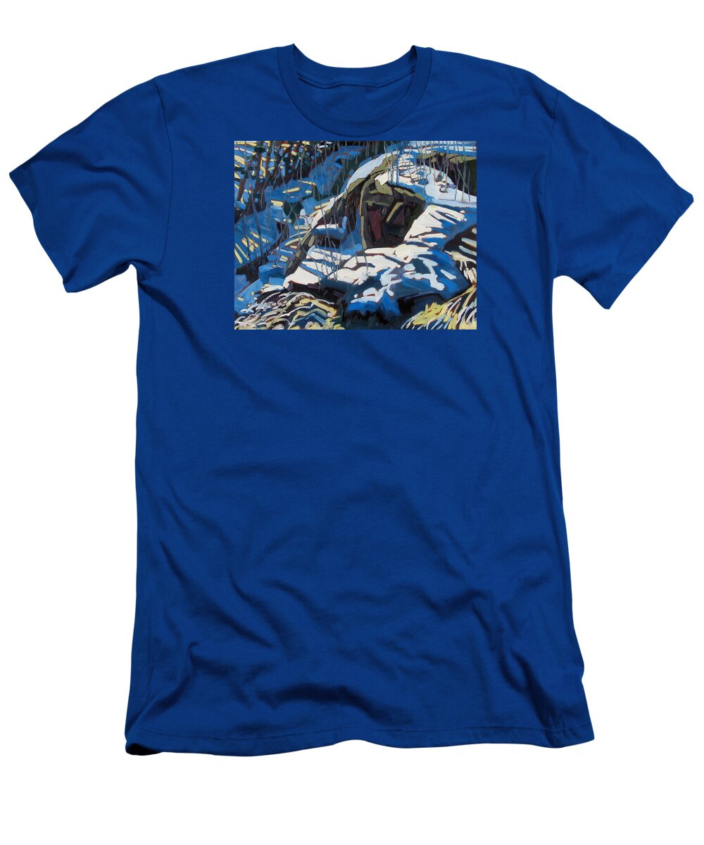 Cataract T-Shirt featuring the painting Crash of the Cataract by Phil Chadwick