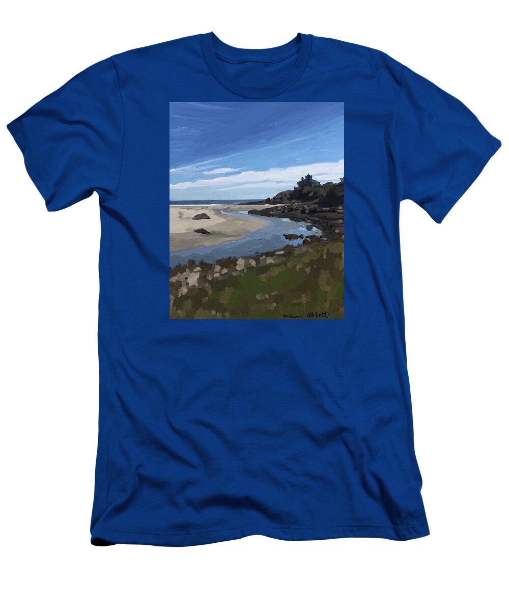 Creek At Good Harbor Beach T-Shirt featuring the photograph Creek at Good Harbor Beach, Gloucester, MA., Sept. 23, 2015 by Melissa Abbott