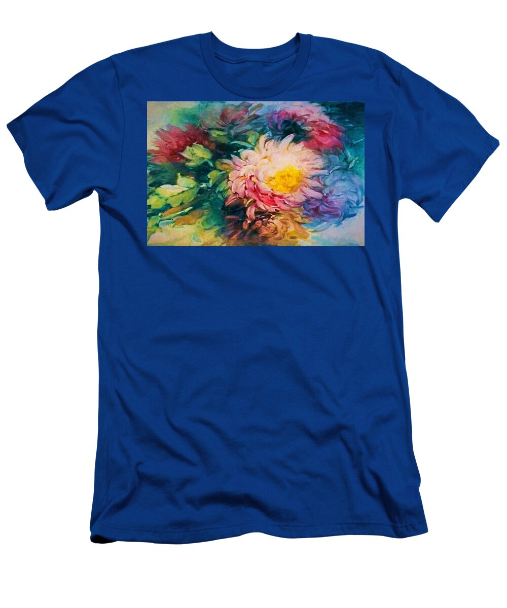 Flowers T-Shirt featuring the digital art Chrysanthemums by Charmaine Zoe
