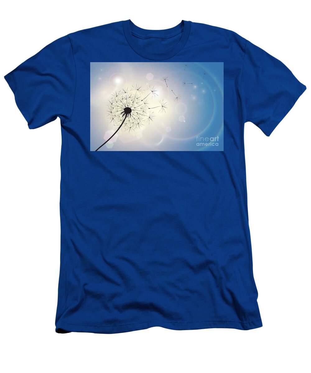 Dandelion T-Shirt featuring the photograph Dandelion in a summer breeze by Jane Rix