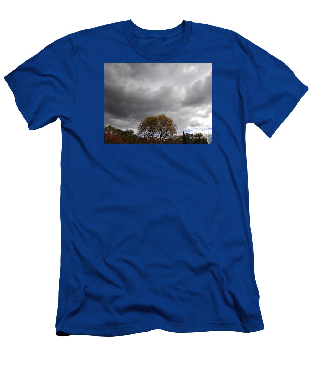 Dark Clouds T-Shirt featuring the photograph Dark October Sky by Sandra Church