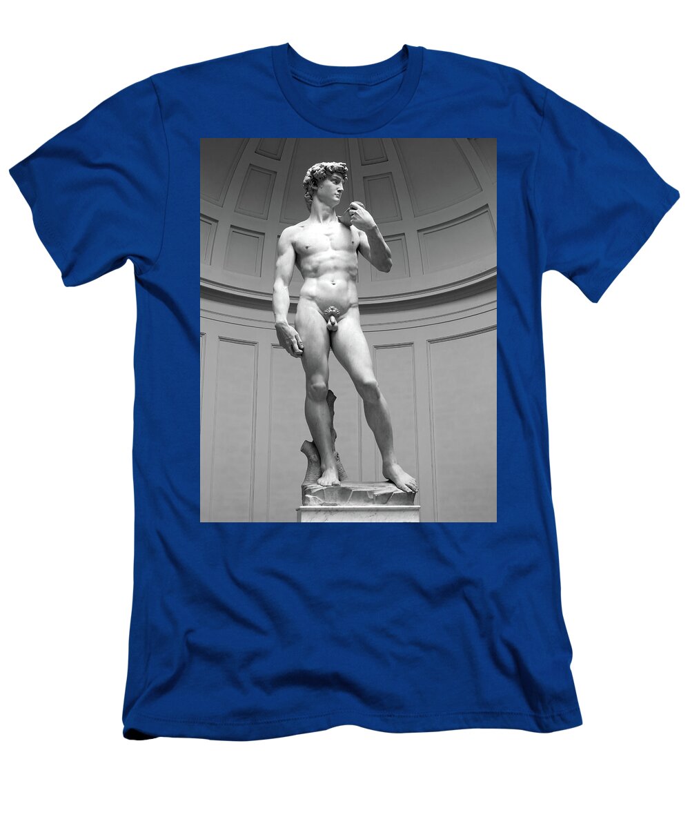David T-Shirt featuring the photograph David By Michelangelo by Dave Mills