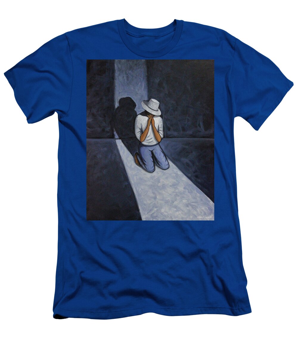 Jesus T-Shirt featuring the painting Dear God 6 by Lance Headlee