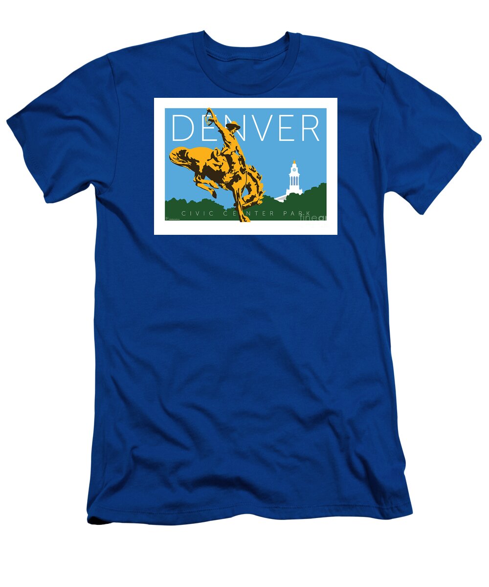 Denver T-Shirt featuring the digital art DENVER Civic Center Park by Sam Brennan