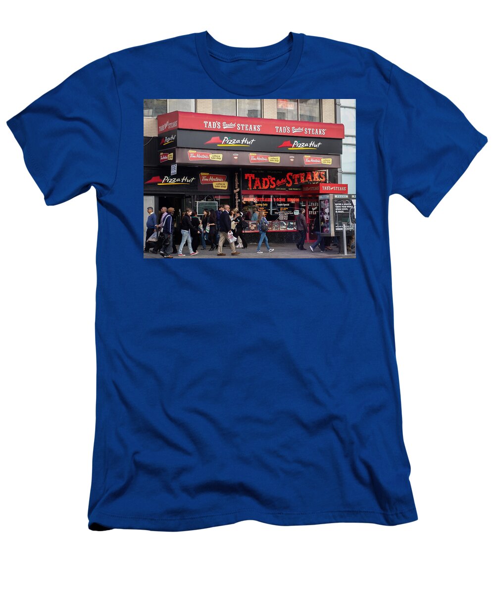 Buildings T-Shirt featuring the photograph diEyeSpyArtNYC Midtown Stroll 8123 by DiDesigns Graphics
