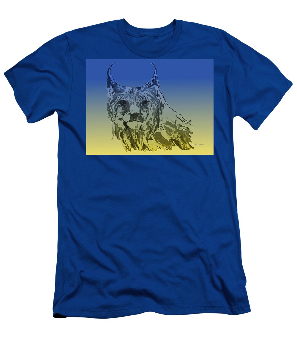 Lynx T-Shirt featuring the digital art Montana Lynx 2 by Kae Cheatham