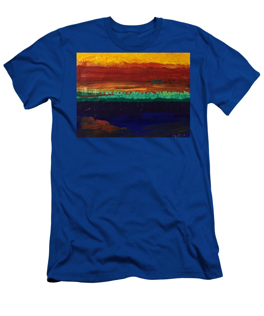 Landscape T-Shirt featuring the painting Divertimento by Norma Duch