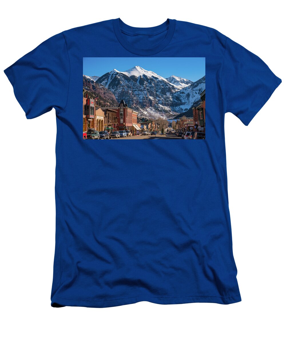 Colorado T-Shirt featuring the photograph Downtown Telluride by Darren White
