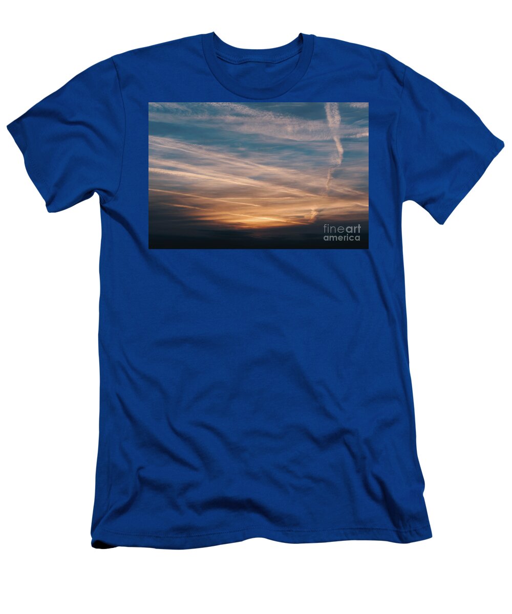 Gold T-Shirt featuring the photograph Dramatic Golden Sky by Clayton Bastiani