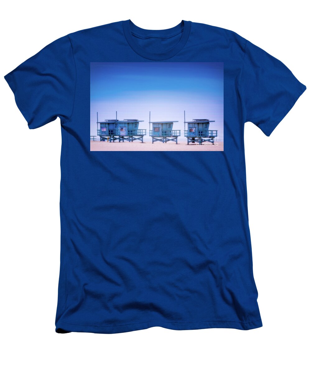 Santa Monica T-Shirt featuring the photograph Dreamy Santa Monica Beach by Doug Sturgess