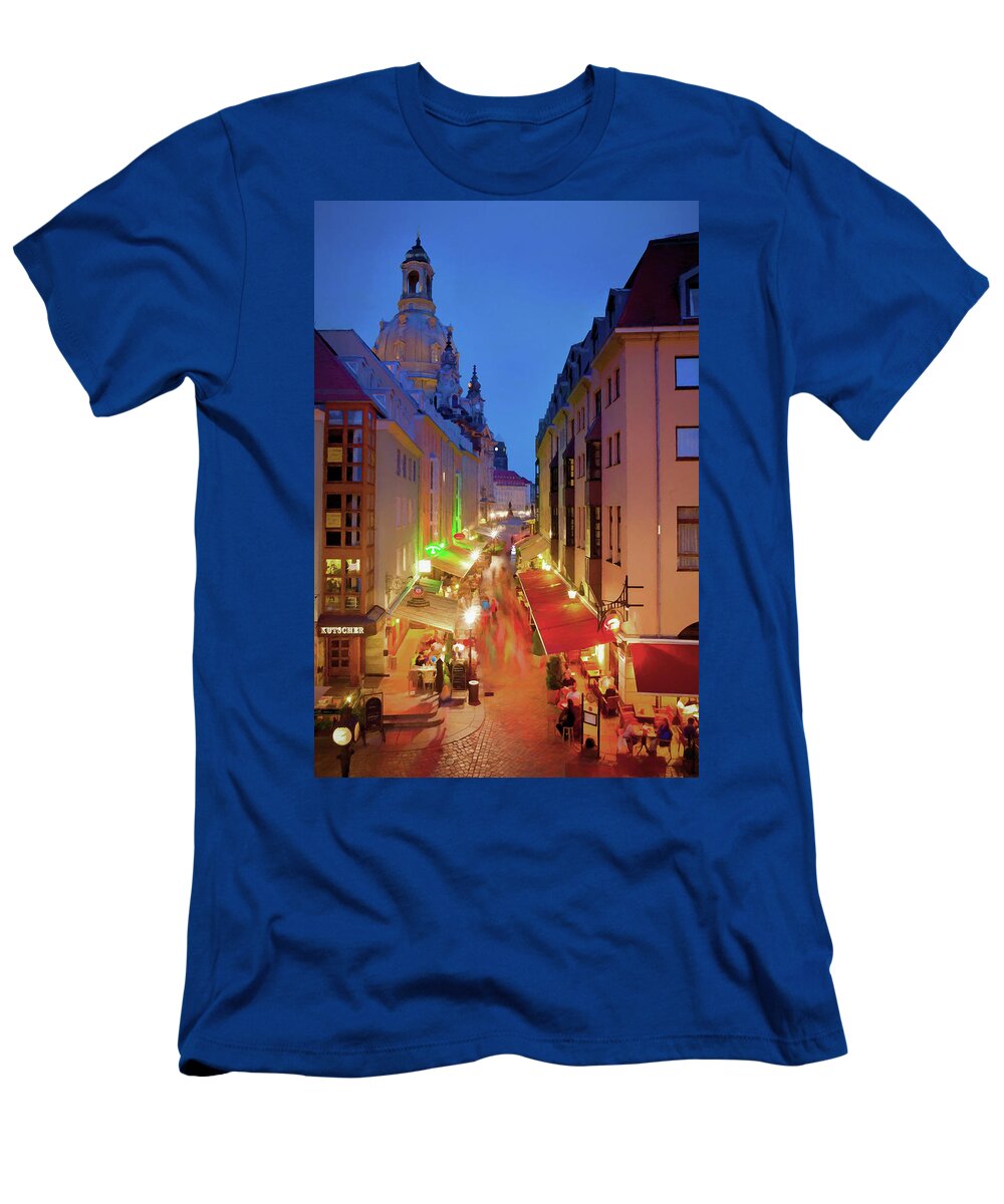Street T-Shirt featuring the digital art Dresden Germany by Ronald Bolokofsky