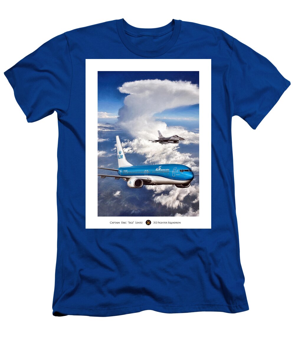 Aviation T-Shirt featuring the digital art Dutch Duo by Peter Chilelli