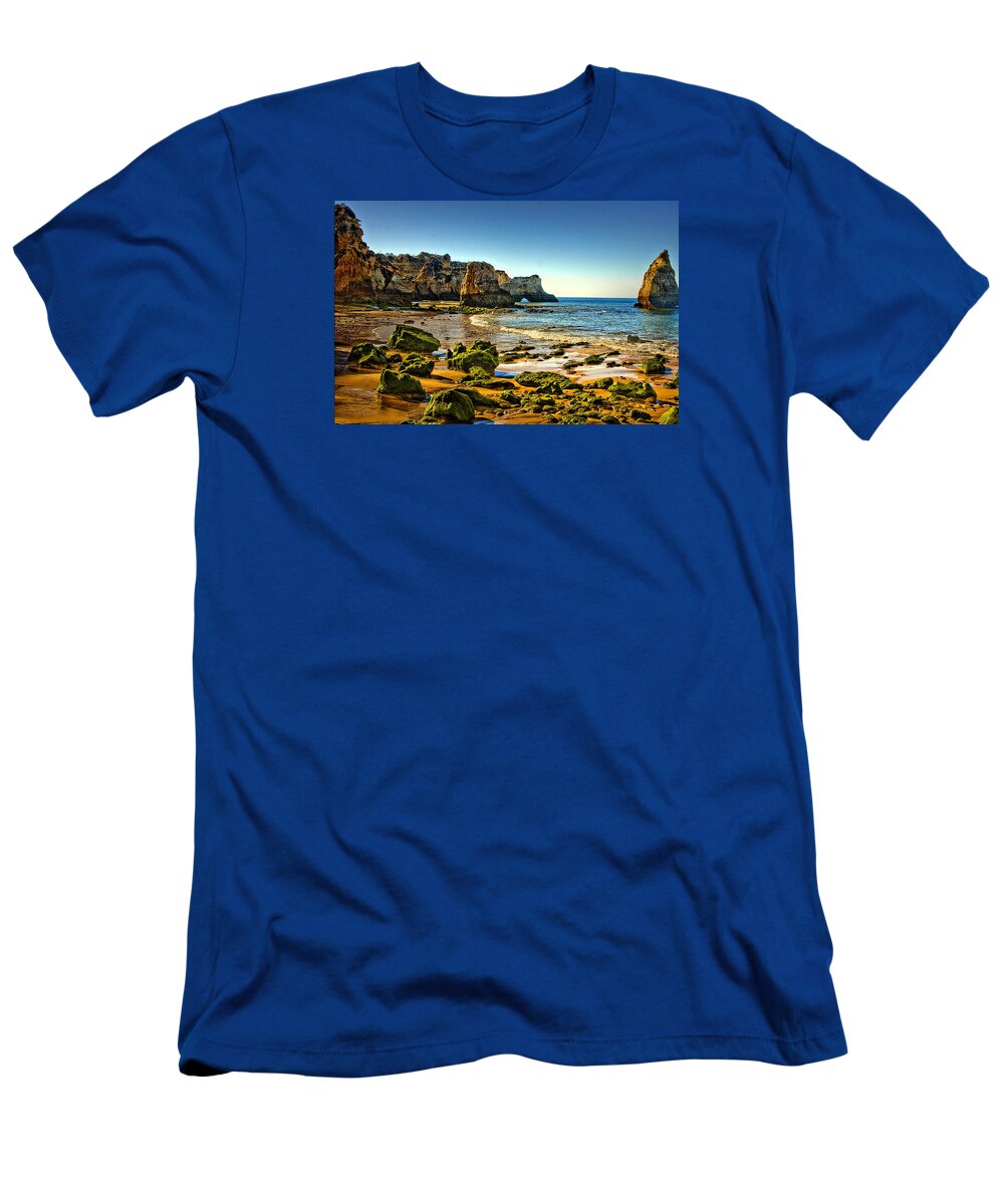 Alvor T-Shirt featuring the photograph Early morning Alvor Beach by Brian Tarr