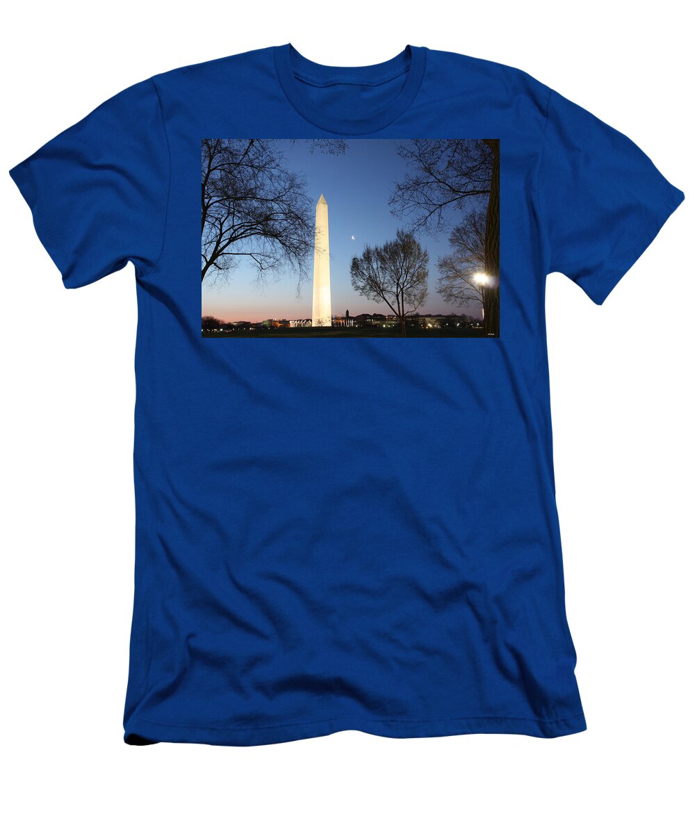 Early T-Shirt featuring the photograph Early Washington Mornings - The Washington Monument by Ronald Reid