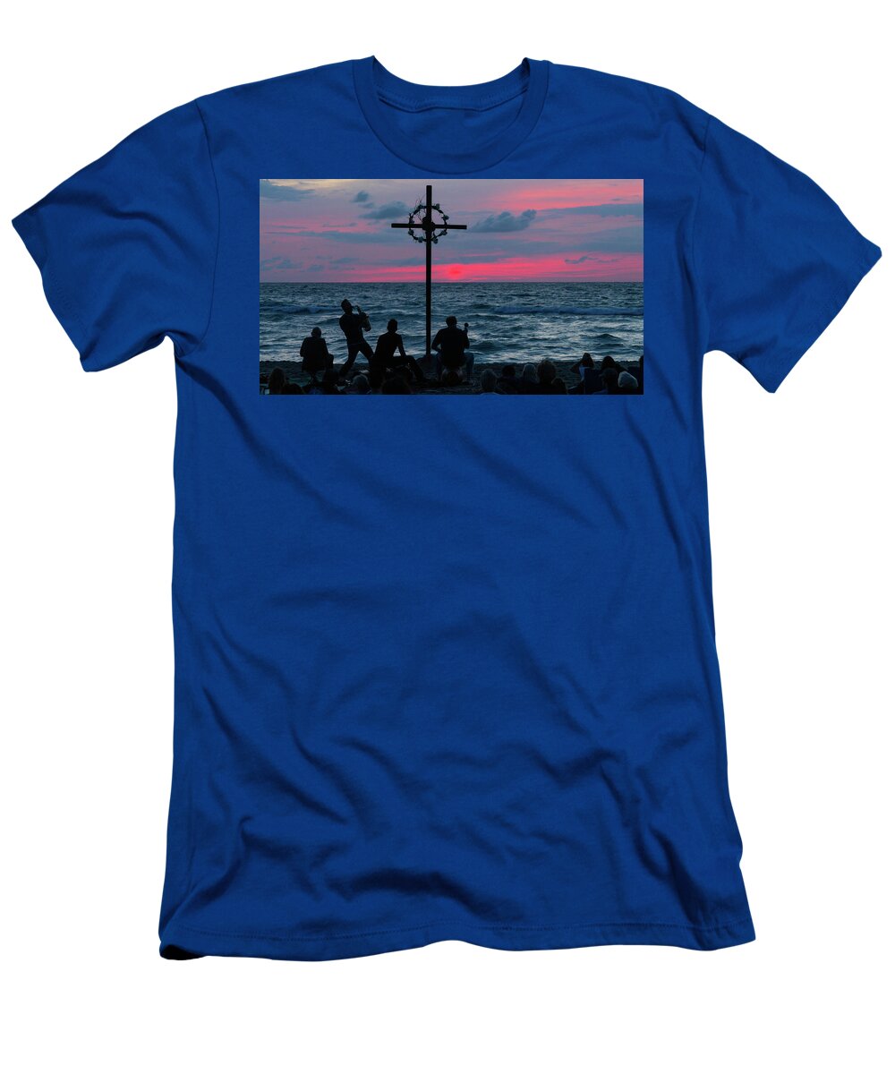 Florida T-Shirt featuring the photograph Easter Sunrise Saxophone Delray Beach Florida by Lawrence S Richardson Jr