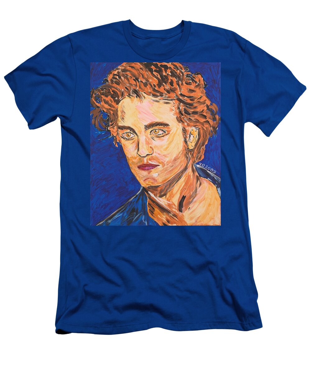 Edward T-Shirt featuring the painting Edward Cullen by Valerie Ornstein