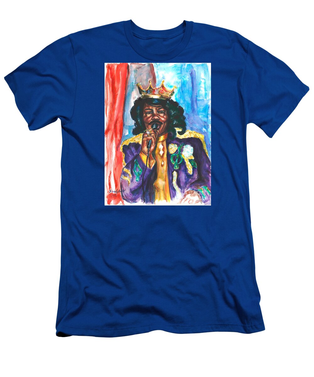 Ernie K Doe T-Shirt featuring the painting Emperor of the Universe by Beverly Boulet