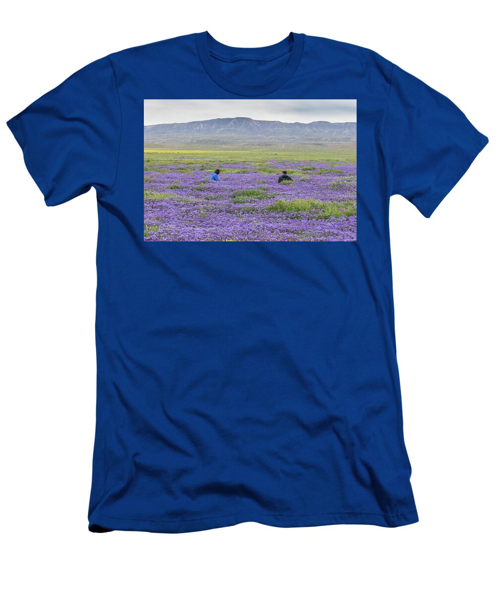 California T-Shirt featuring the photograph Enjoying the Super Bloom by Marc Crumpler