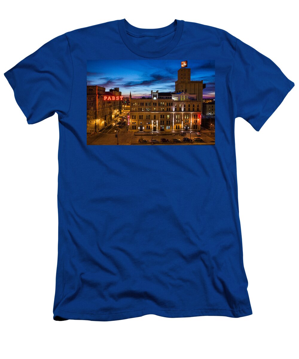 Bill Pevlor T-Shirt featuring the photograph Evening at Pabst by Bill Pevlor