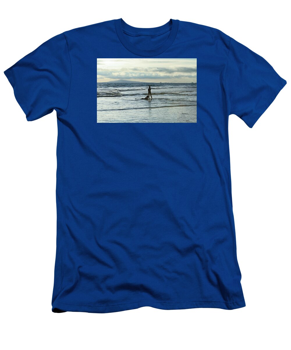 Ocean T-Shirt featuring the photograph Evening at the Ocean by Karen Ruhl