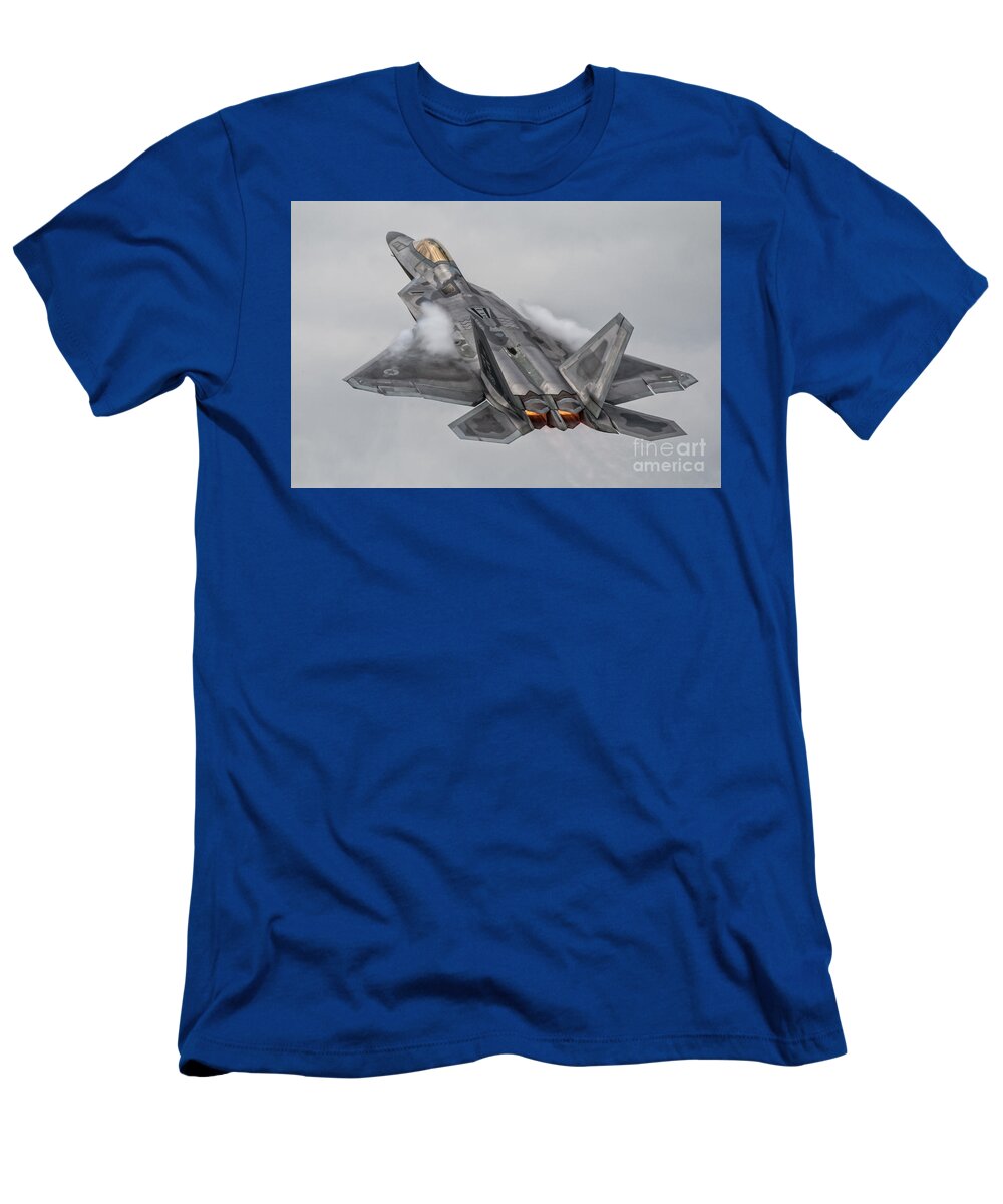 F22 T-Shirt featuring the digital art F22 Raptor Demo by Airpower Art