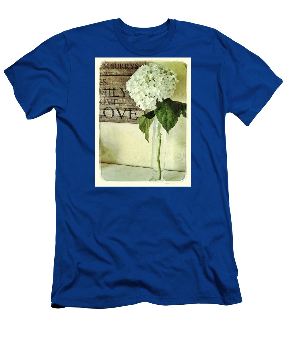 Hydrangea T-Shirt featuring the photograph Family, Home, Love by Jill Love