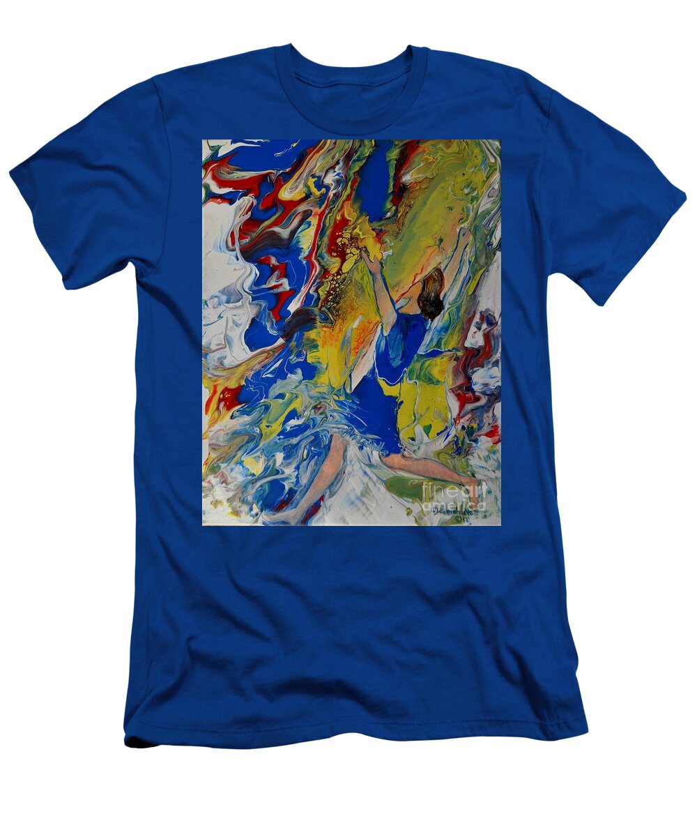 Prophetic Art T-Shirt featuring the painting Finishing The Race by Deborah Nell