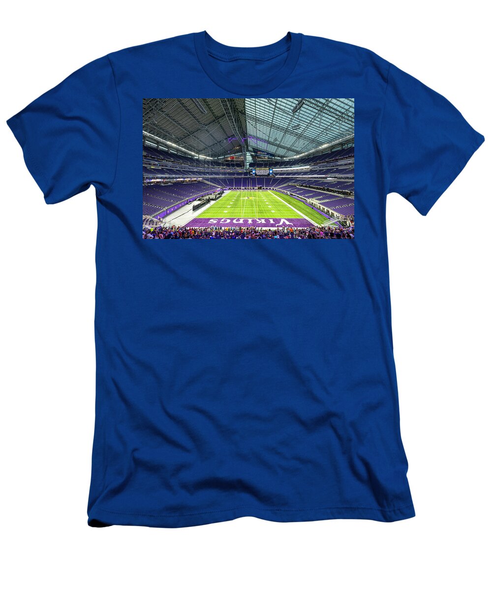 Vikings T-Shirt featuring the photograph First Bank Stadium by Mark Harrington