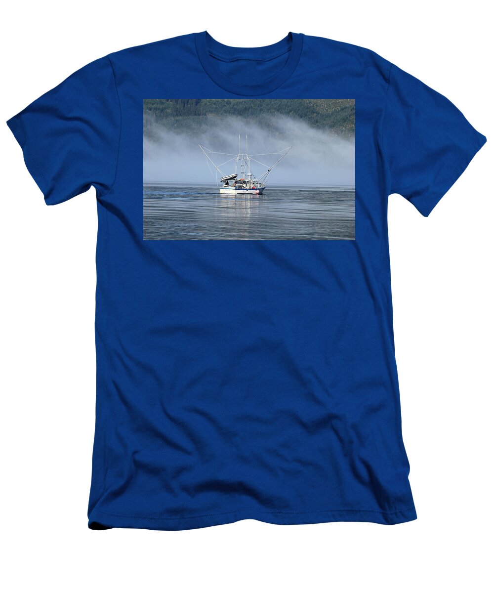 Ocean T-Shirt featuring the photograph Fishing In Alaska by Trent Mallett