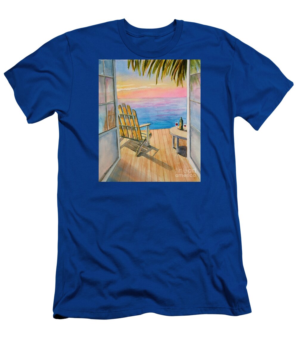 Florida T-Shirt featuring the painting Florida Sunset by Petra Burgmann