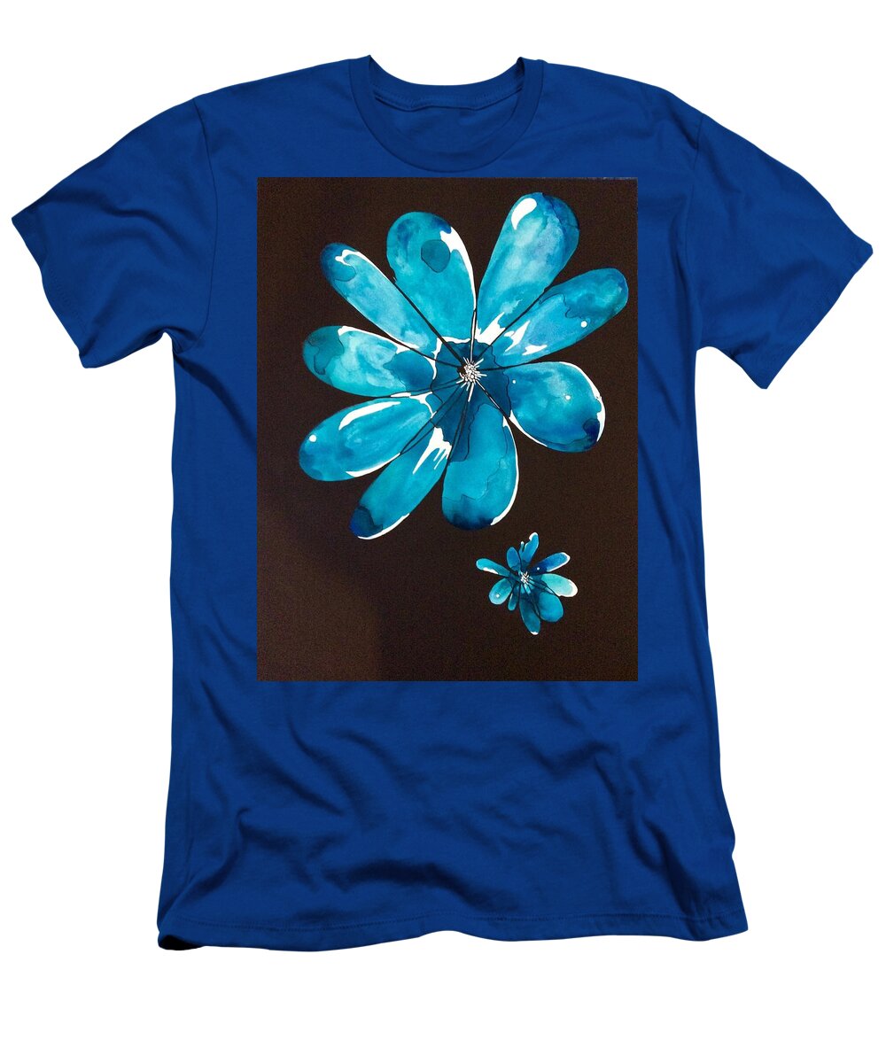 Flower T-Shirt featuring the painting Flower Power by Pat Purdy