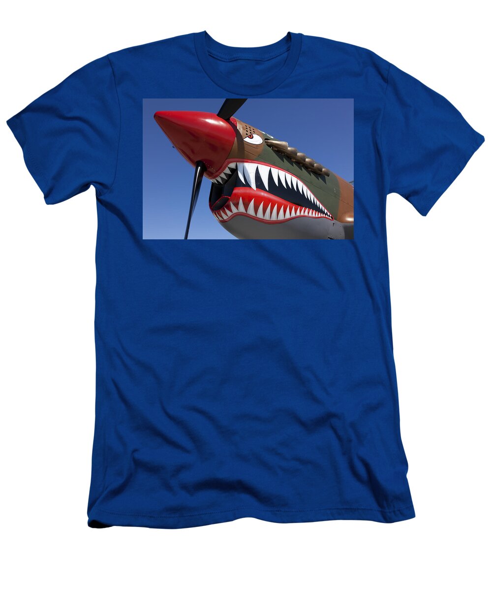 P-40 T-Shirt featuring the photograph Flying tiger plane by Garry Gay