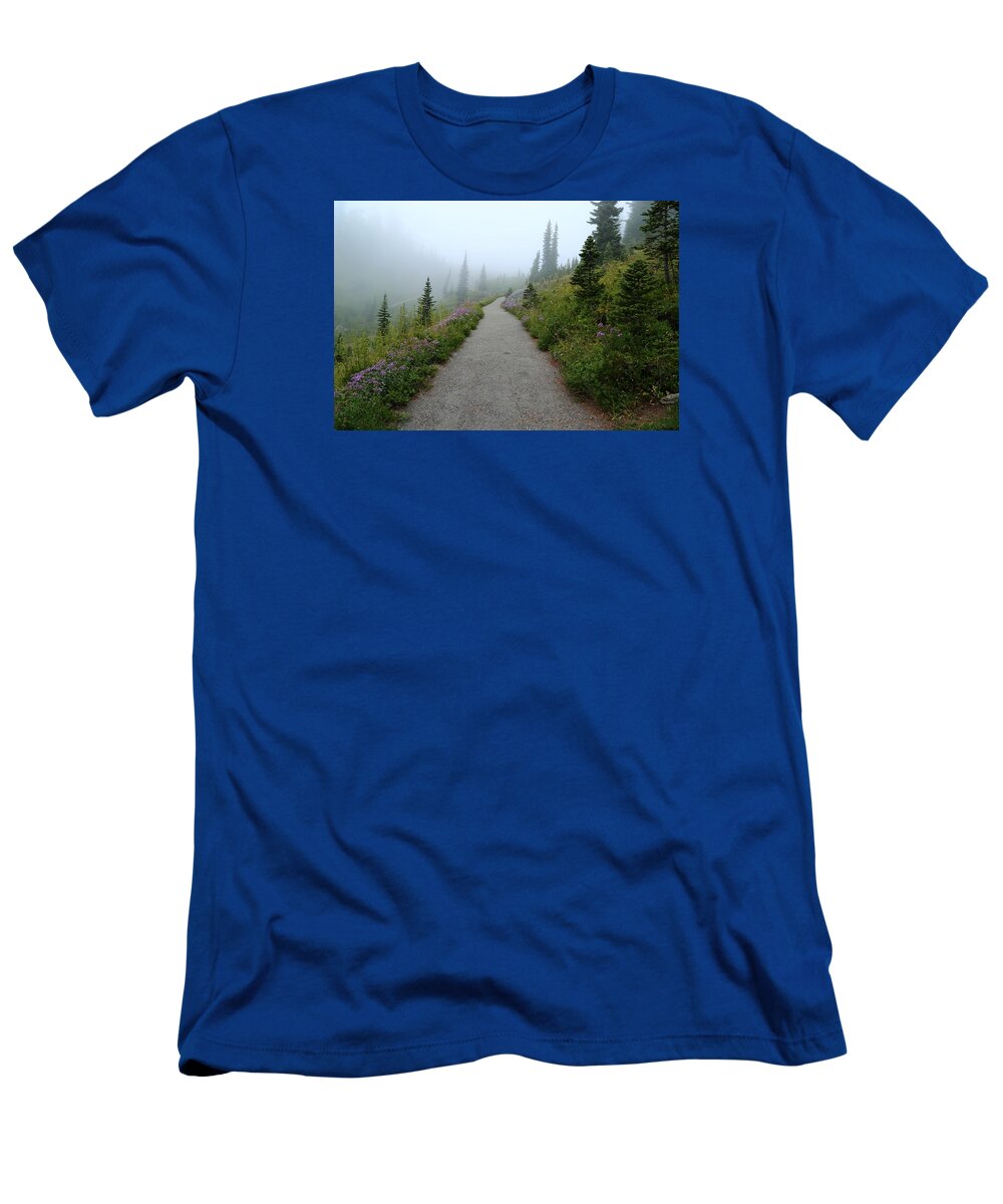 Foggy In Paradise T-Shirt featuring the photograph Foggy in Paradise by Lynn Hopwood