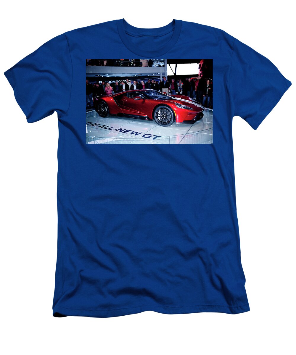 2017 Naias T-Shirt featuring the photograph Ford GT - Side View by Rich S