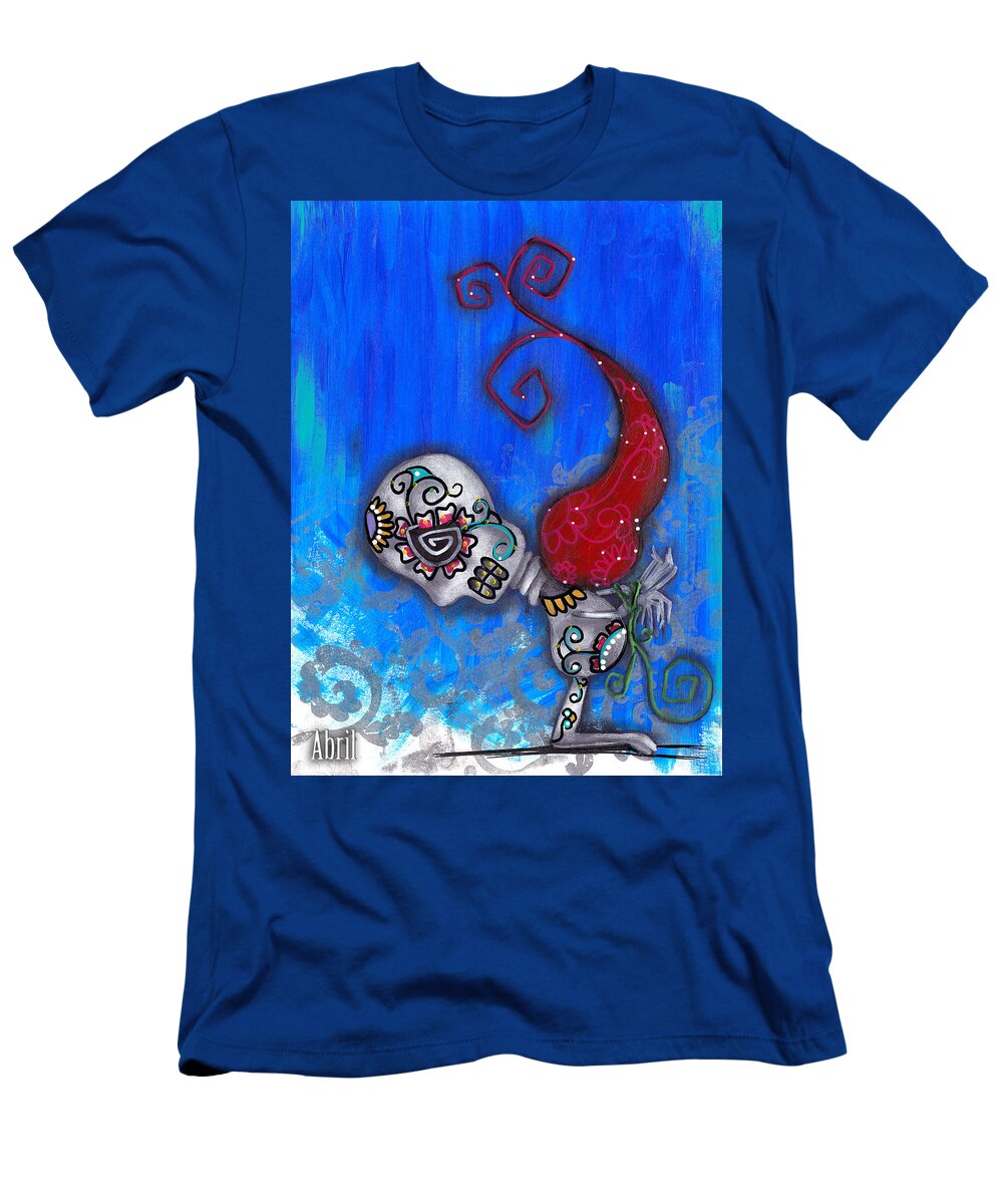 Day Of The Dead T-Shirt featuring the painting Forgiveness by Abril Andrade