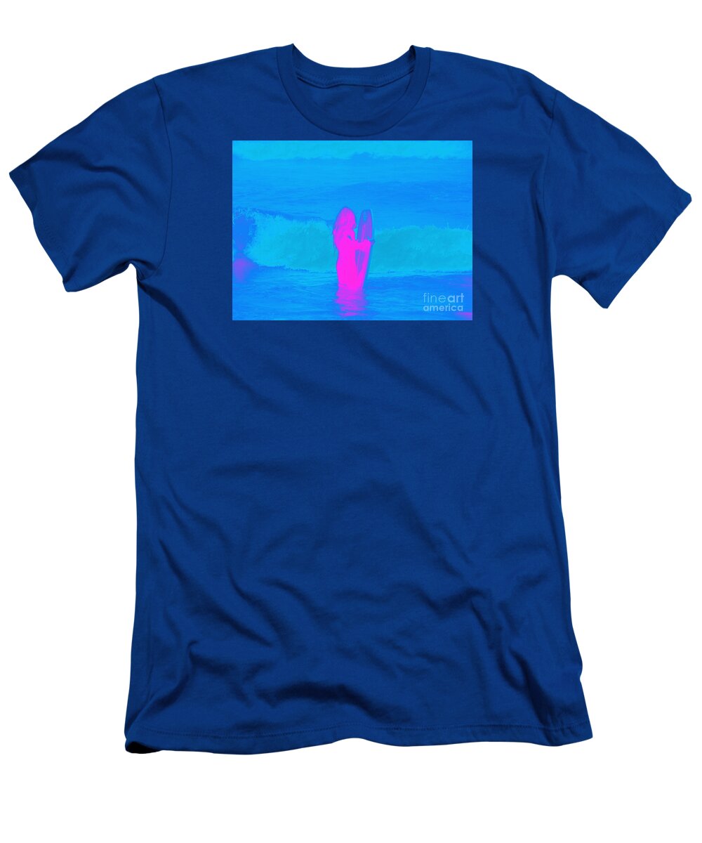 Bodyboarding T-Shirt featuring the photograph Frothing Neon by Leah McPhail