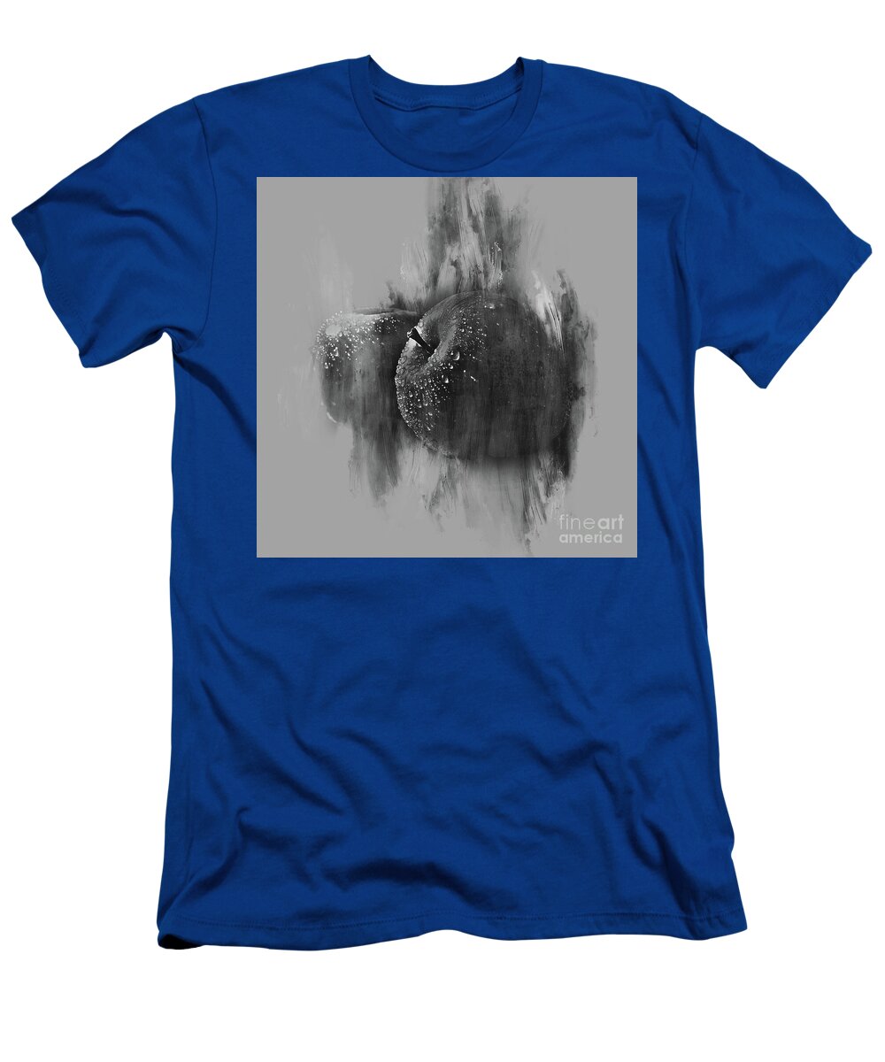 7s Flex T-Shirt featuring the photograph Fuji Red Apples monochrome by Jack Torcello