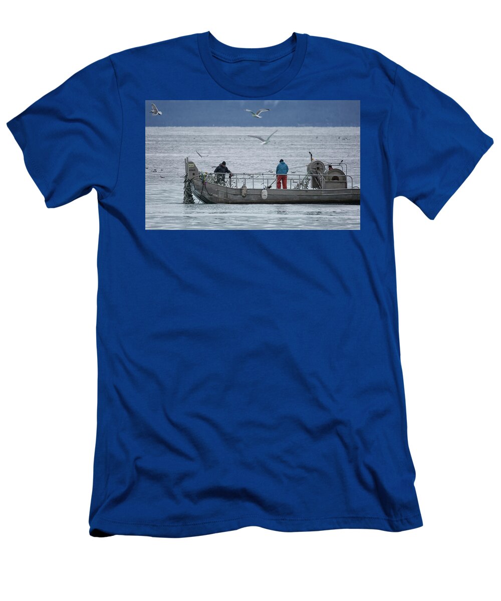 Herring T-Shirt featuring the photograph Full Net by Randy Hall