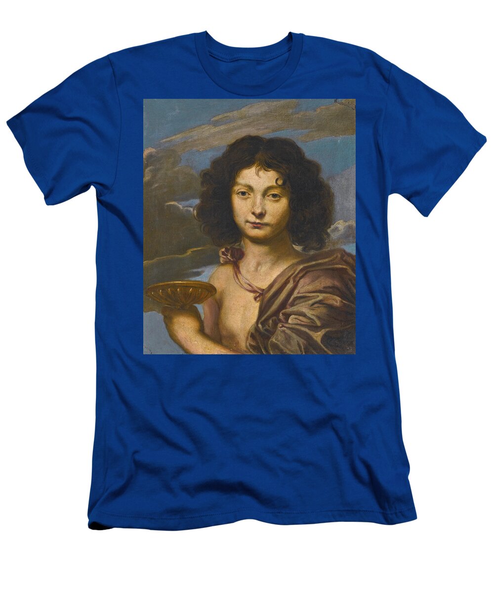 Circle Of Nicolas Regnier T-Shirt featuring the painting Ganymede by Circle of Nicolas Regnier